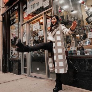 Checkered coat form Anthropologie